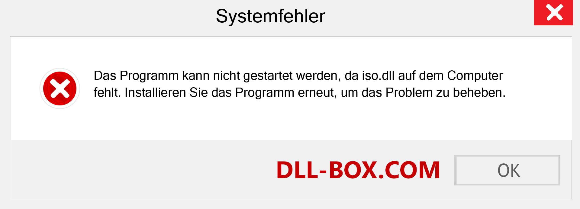 iso.dll-Datei fehlt?. Download für Windows 7, 8, 10 - Fix iso dll Missing Error unter Windows, Fotos, Bildern