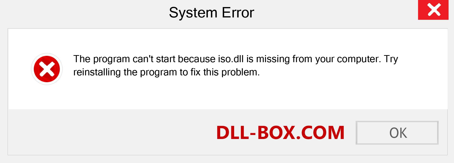  iso.dll file is missing?. Download for Windows 7, 8, 10 - Fix  iso dll Missing Error on Windows, photos, images